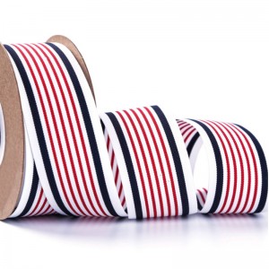 4 # benutzerdefinierte 40mm wärmeübertragung druck tricolor grosgrain streifenband für bekleidung