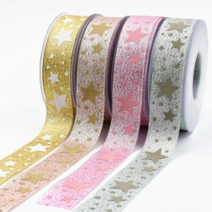 8 # Custom Fashion Geschenkband Striped Printed Grosgrain Ribbon